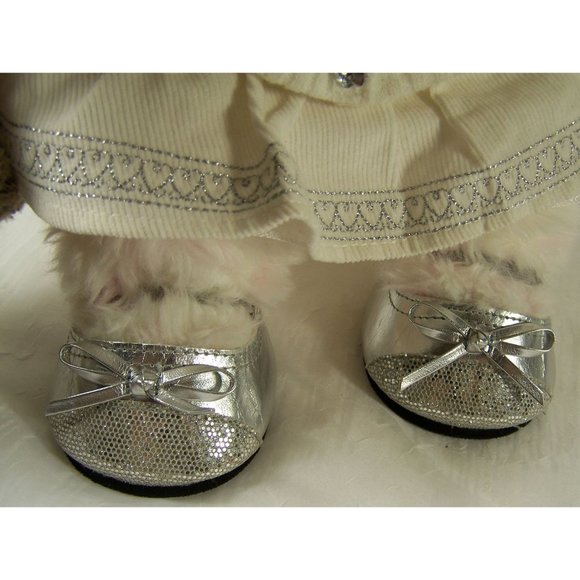 Build A Bear Snowflake Sweater Winter Outfit Pink and White Bear - Picture 8 of 13